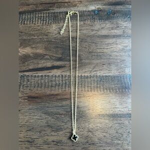 Dyadema 925 Italy Gold Tone Necklace with Black Charm